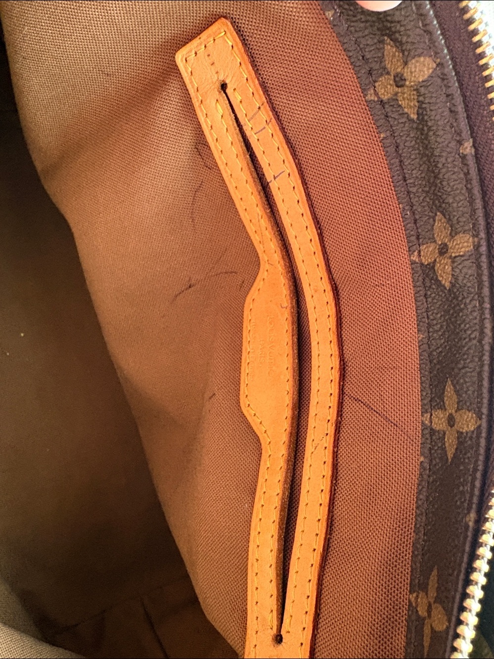 Louis Vuitton Monogram Cabas Piano Canvas Shoulder Bag in Brown with Tan Straps - Picture 12 of 12